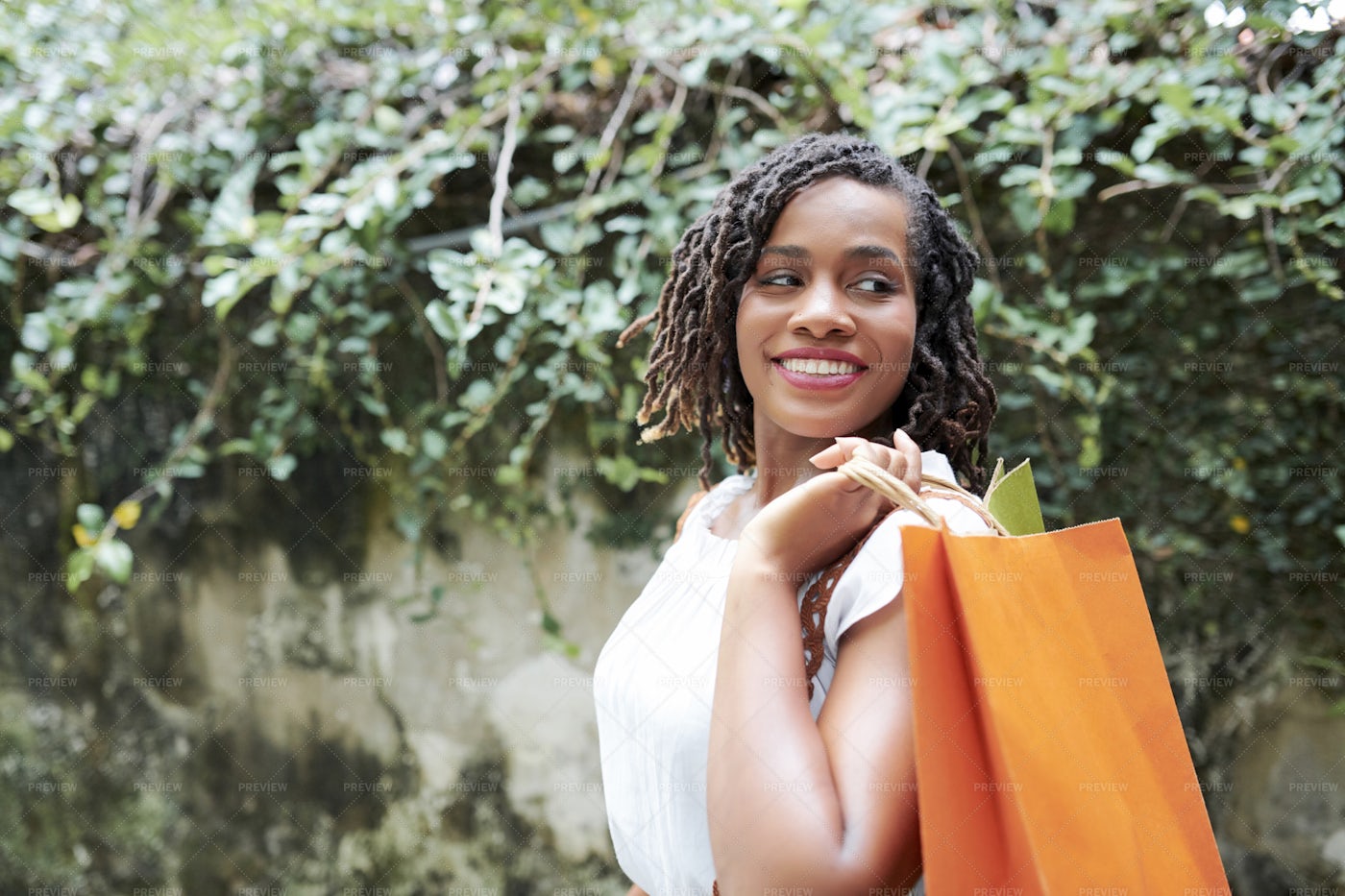 Happy Woman With Shopping Bags: Stock Photos