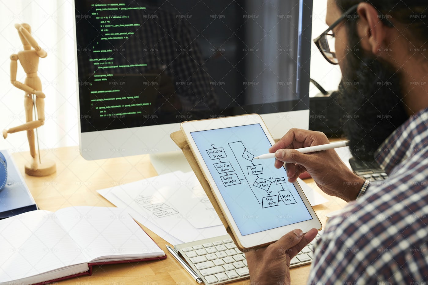 Businessman Drawing Business Strategy: Stock Photos
