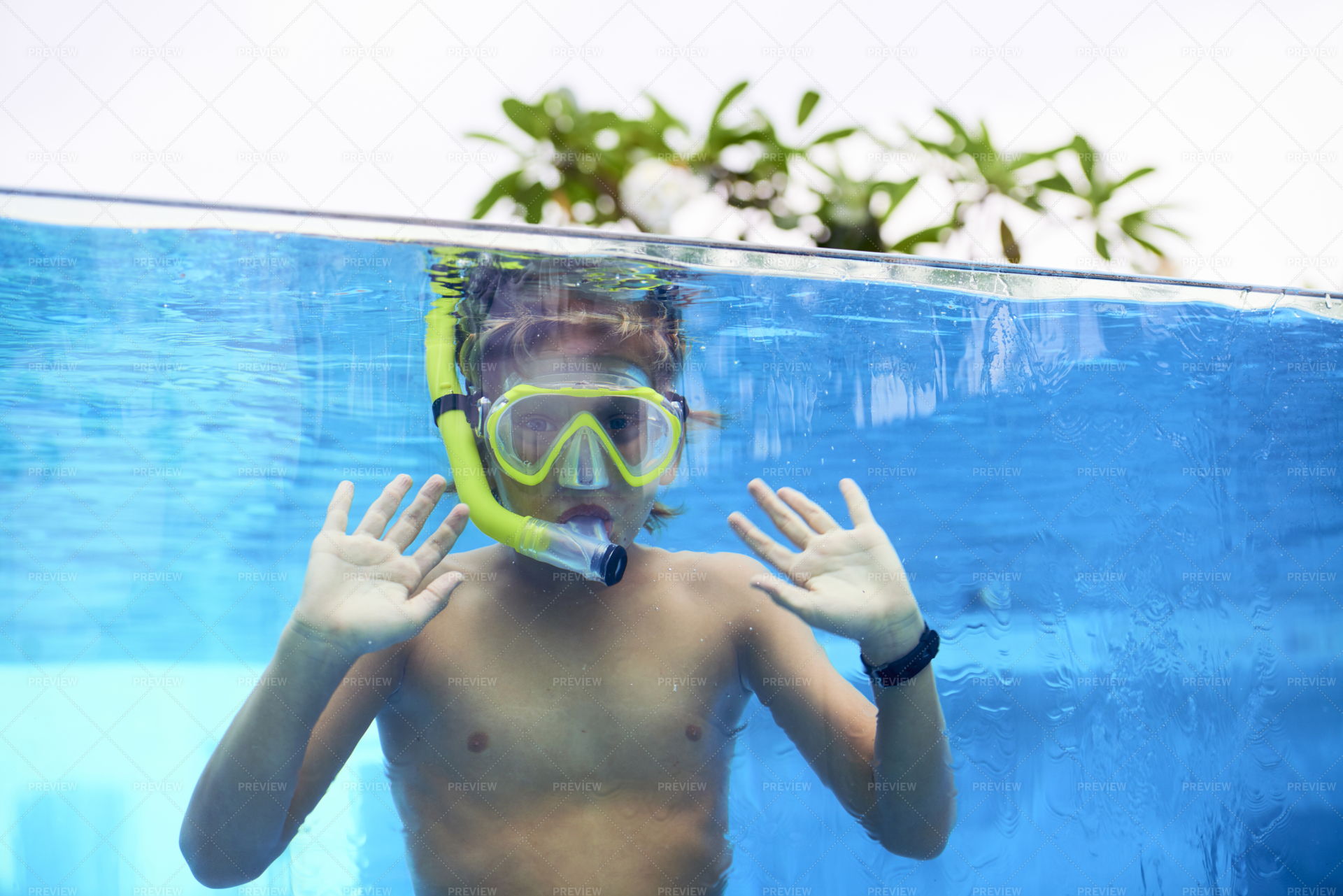 Snorkeling Boy - Stock Photos | Motion Array