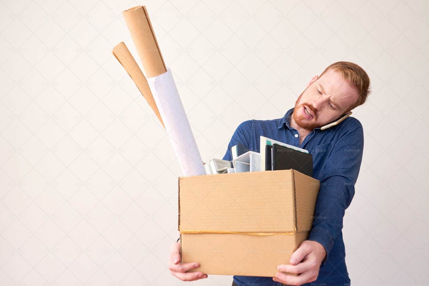 Employee Talking On Phone: Stock Photos