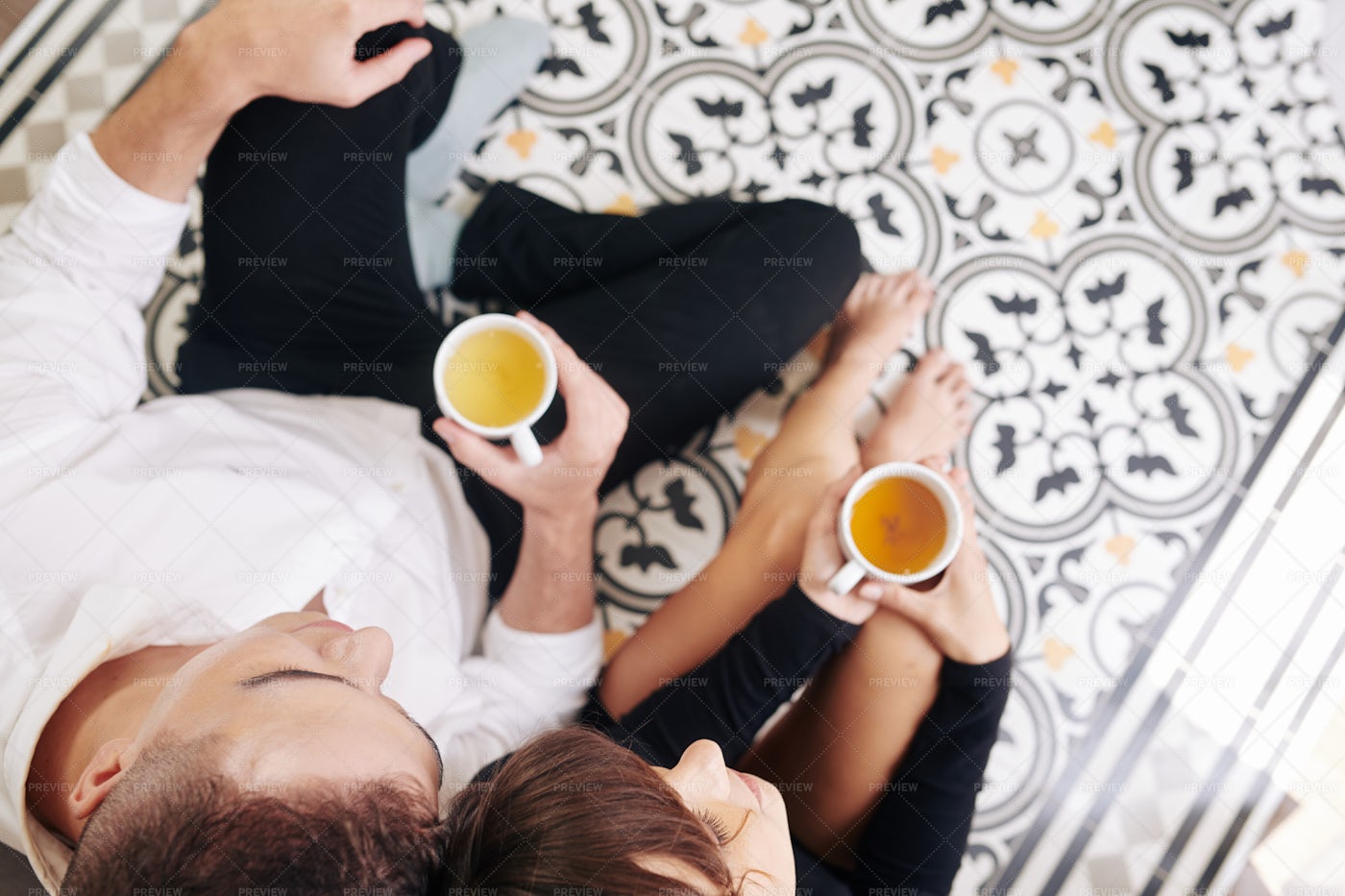 Romantic Date At Home: Stock Photos