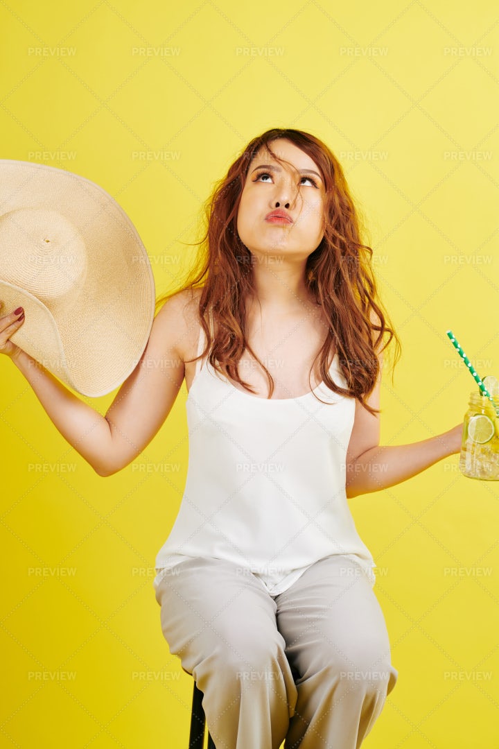 Model Tired Of Shooting: Stock Photos