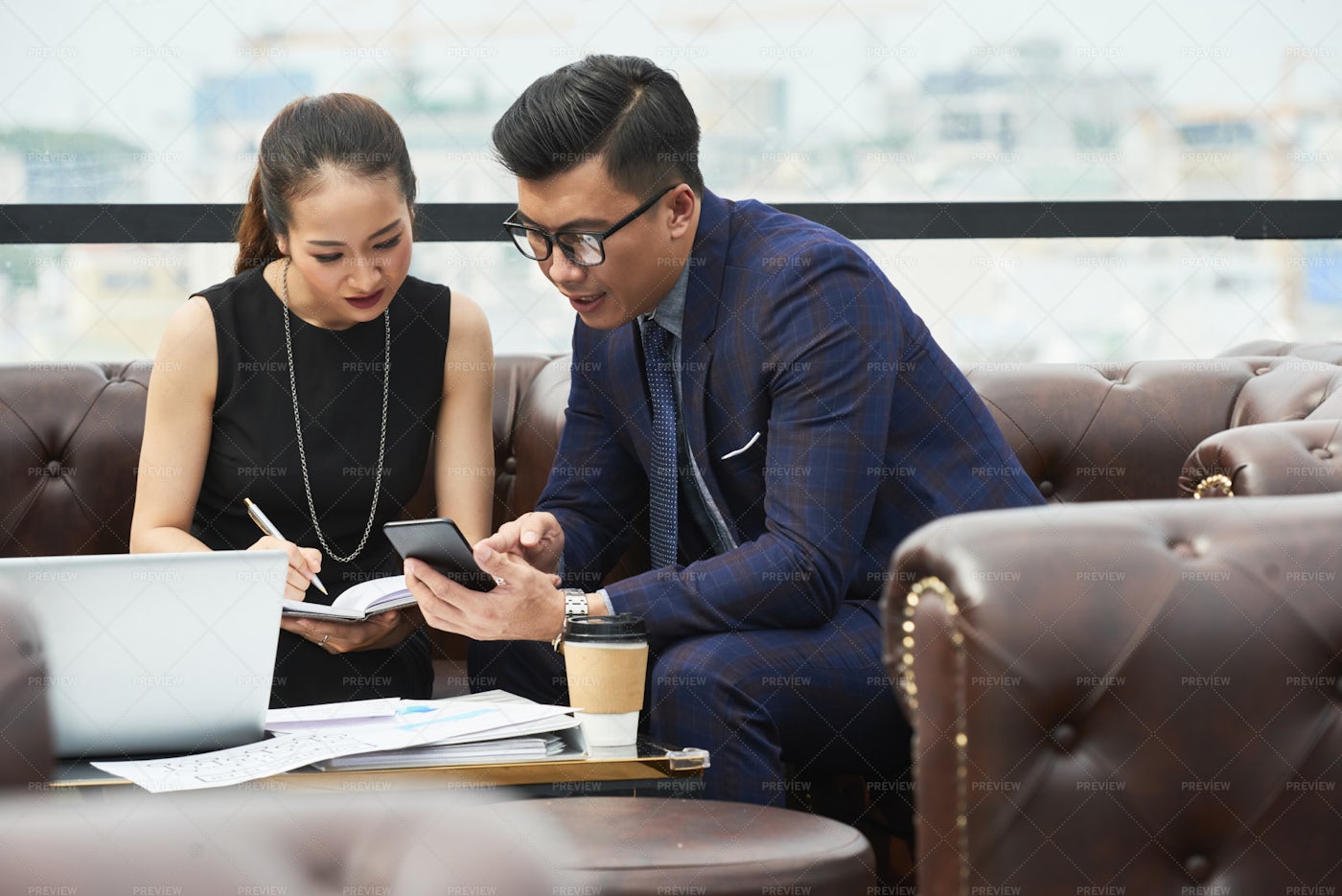 Business People Working On Project: Stock Photos