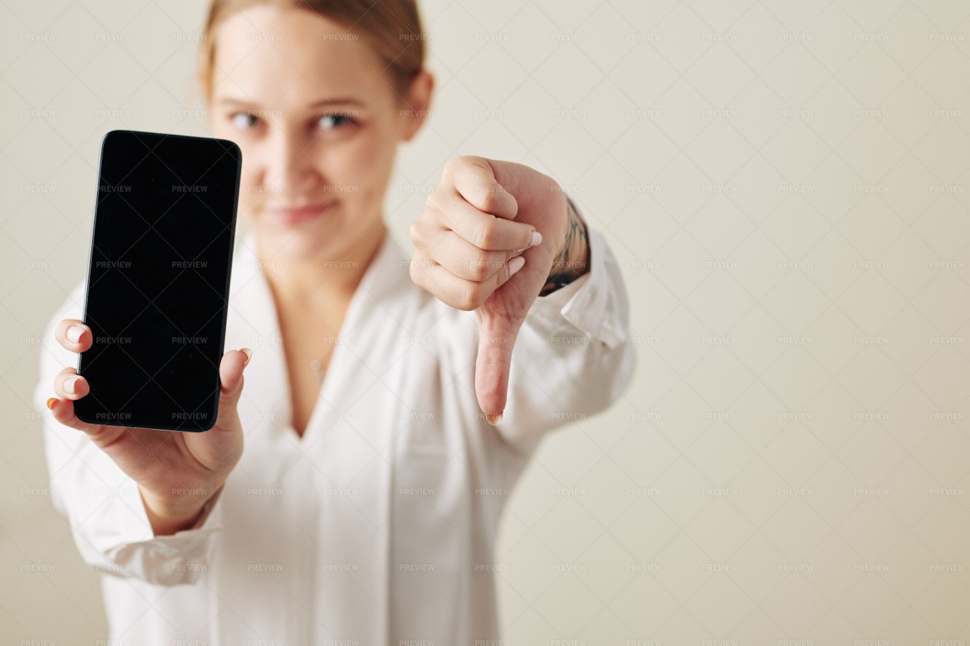 Businesswoman Showing Thumbs Down: Stock Photos