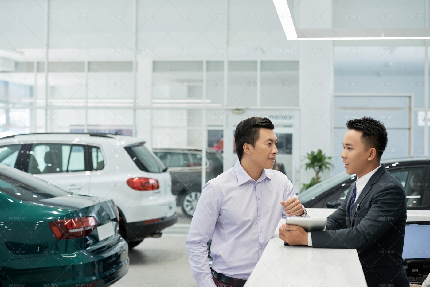 Customer At Car Dealership: Stock Photos
