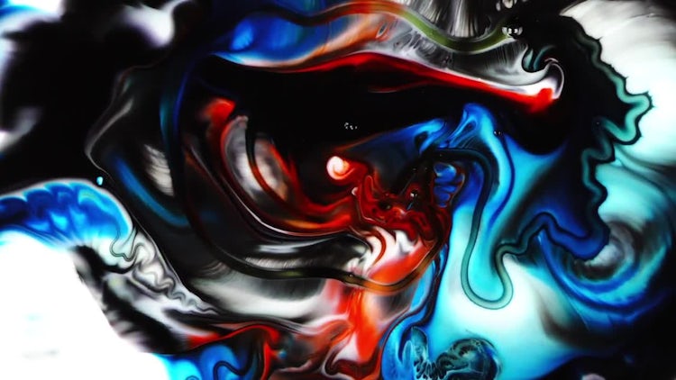 Abstract Colorful Ink 14: Stock Video