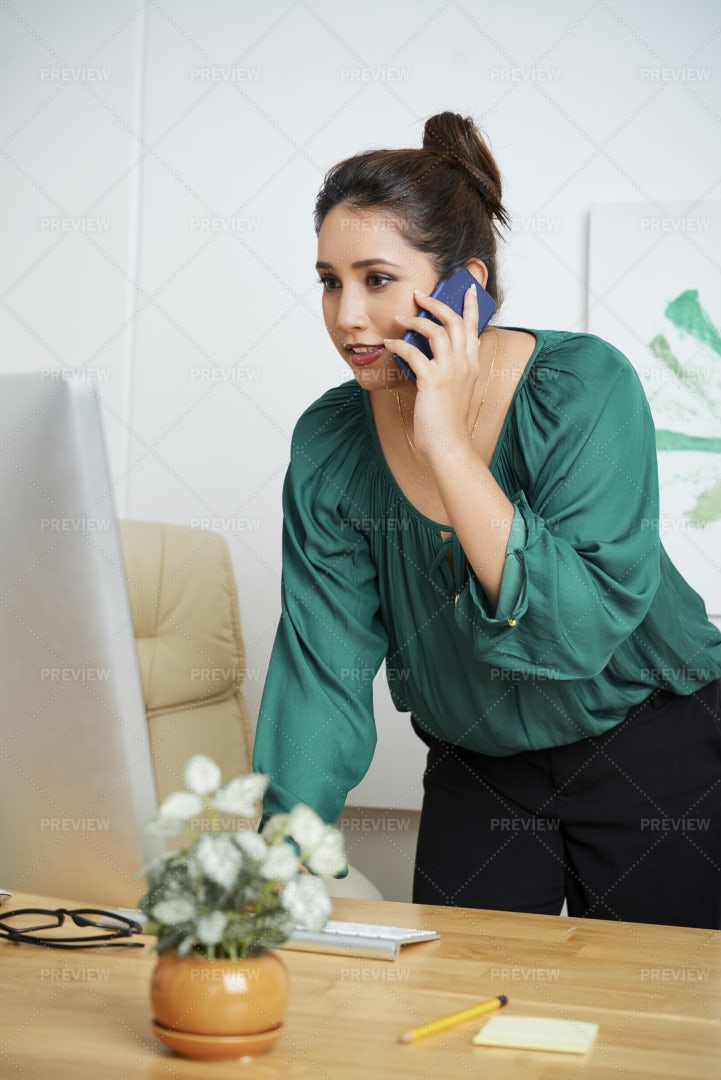 Secretary Working At Office: Stock Photos