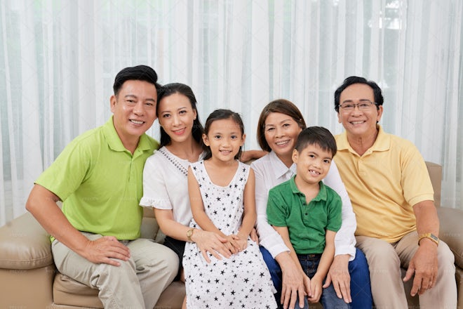 Multi-generational Asian Family - Stock Photos | Motion Array