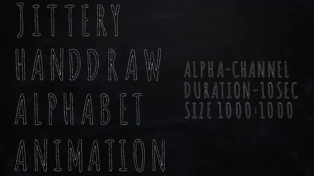 Jittery Handdraw Alphabet Animation: Stock Motion Graphics