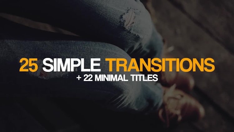 25 Simple Transitions & 22 Minimal Titles: Premiere Pro Templates