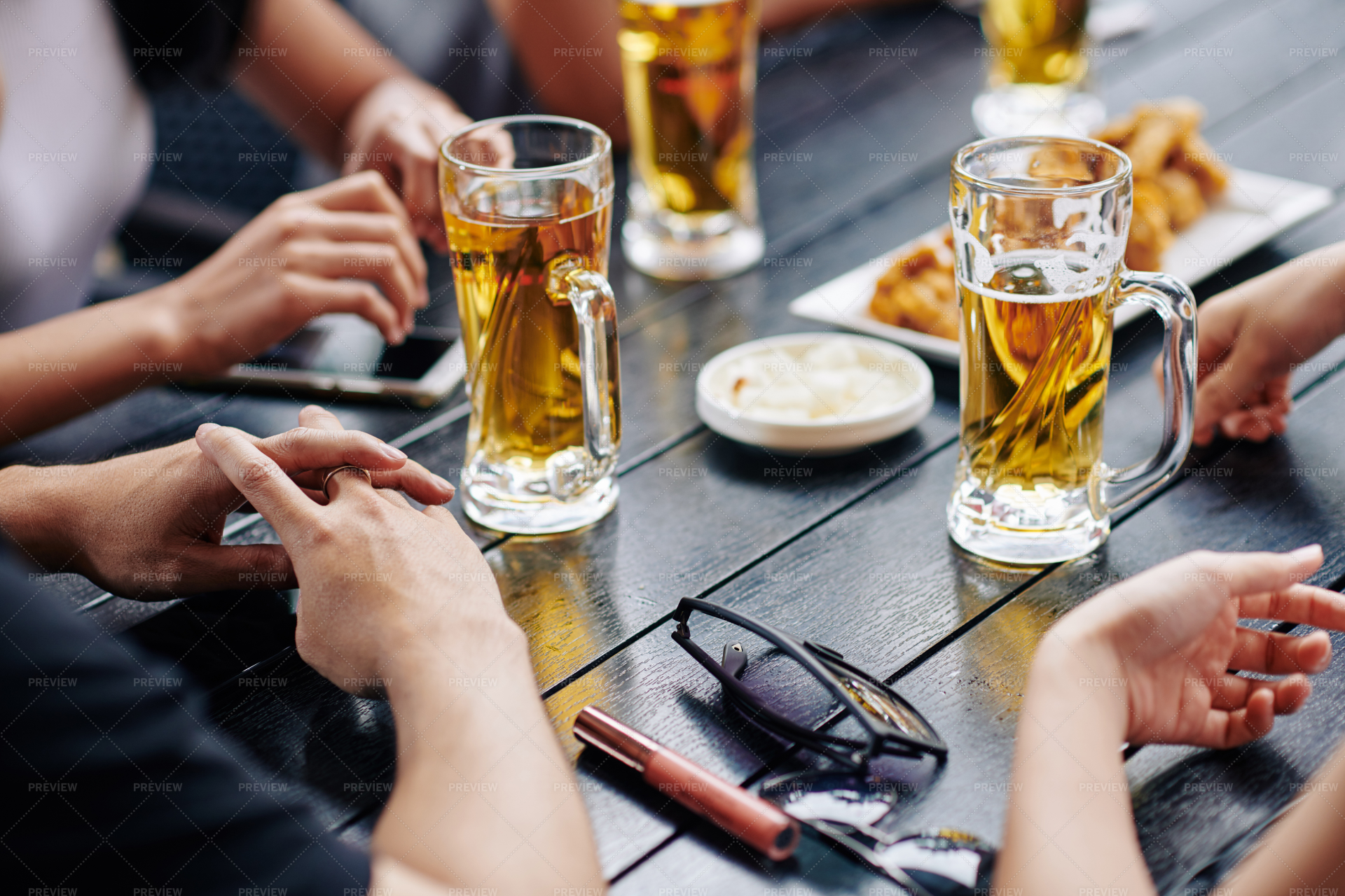 people drinking beer