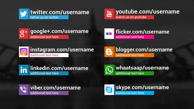 Minimal Social Media Lower Thirds