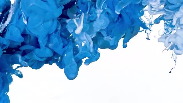 Blue and White Ink Mix: Stock Video