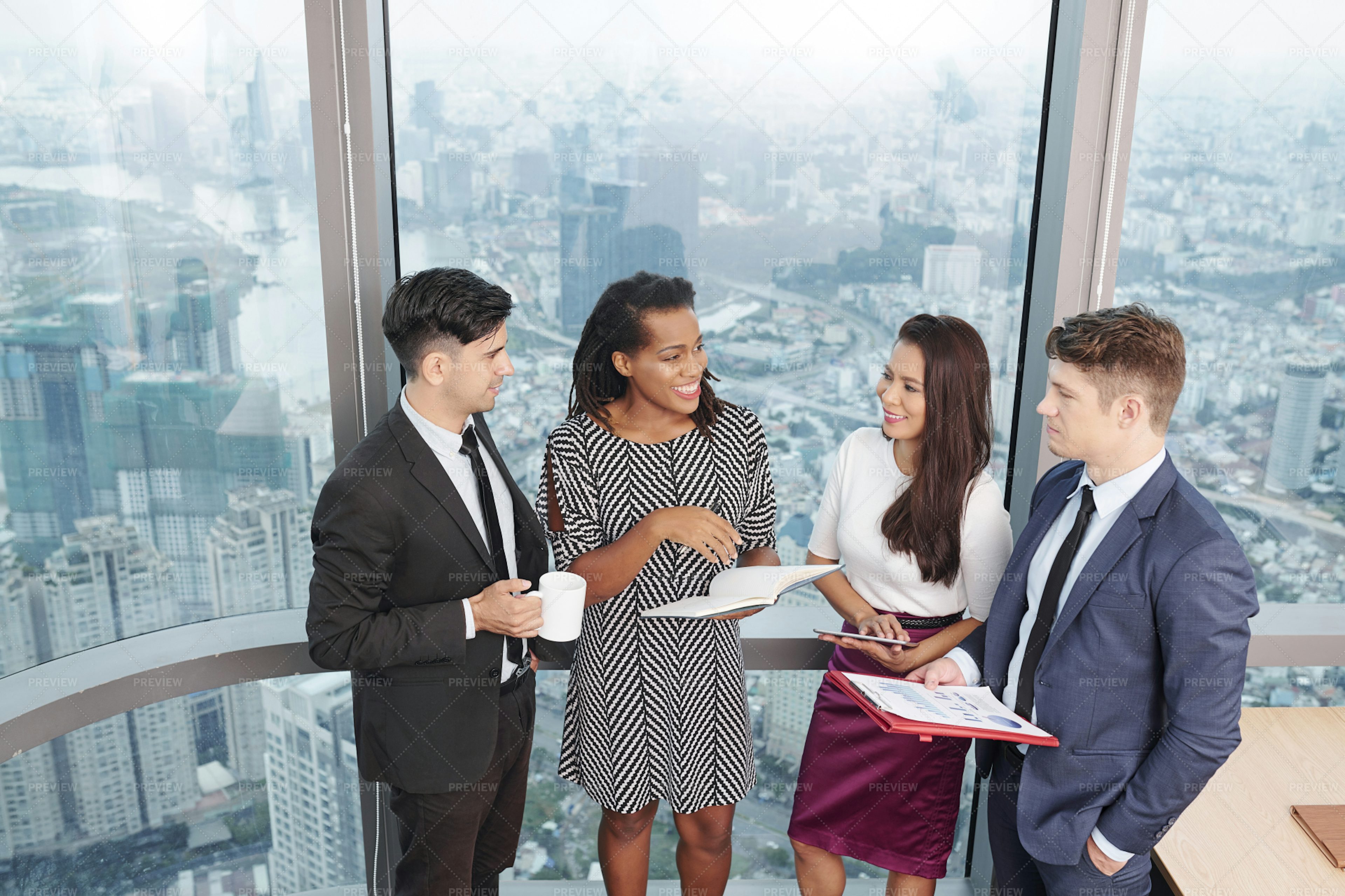 Business People Standing At Office - Stock Photos 