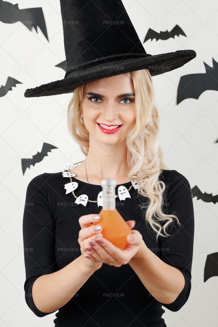Beautiful Young Sorceress: Stock Photos