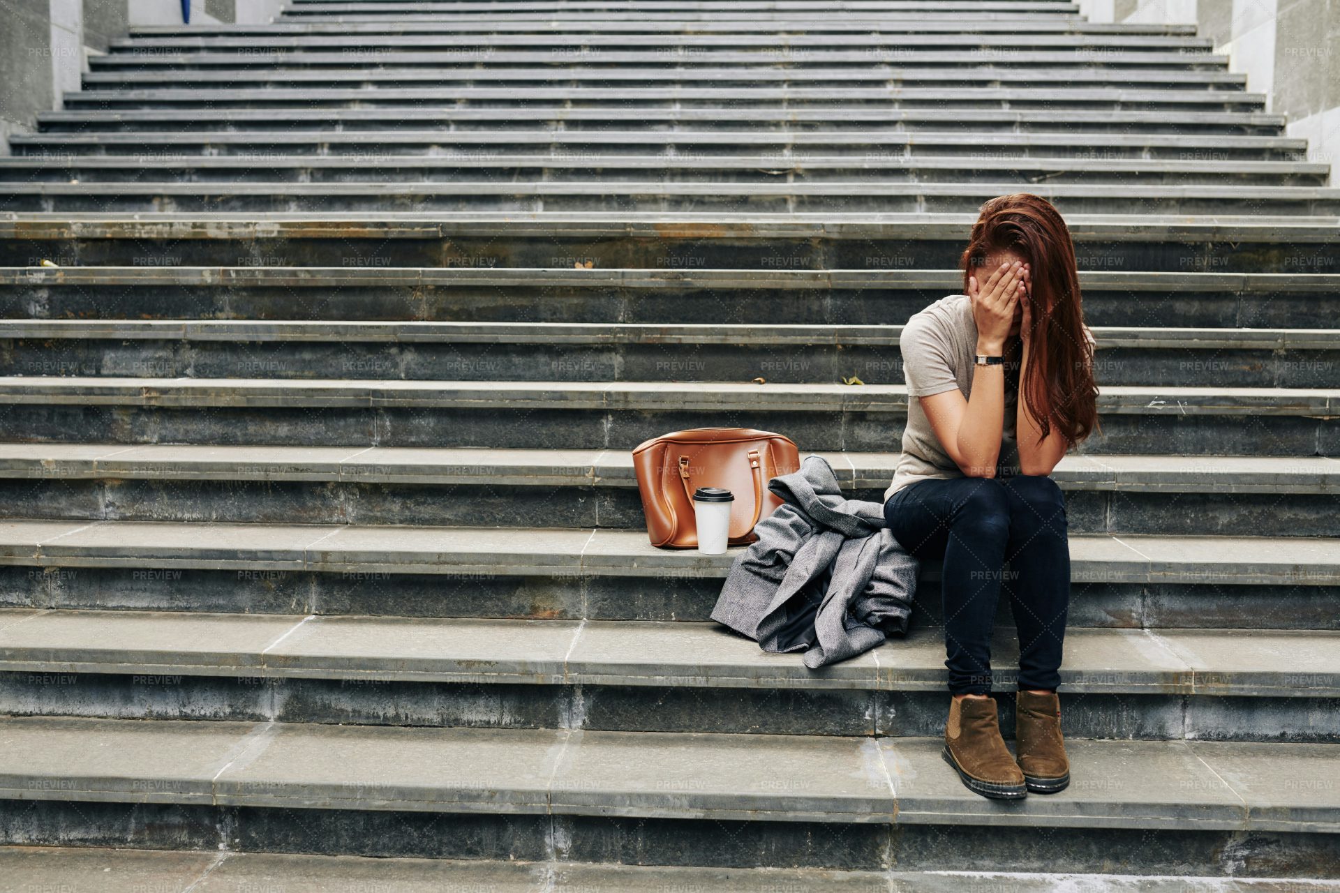 Stressed Young Woman - Stock Photos | Motion Array