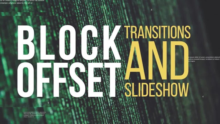 Block Offset Transitions & Slideshow: Premiere Pro Templates