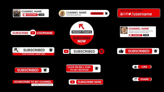 Youtube Lower Thirds Titles After Effects Templates Motion Array