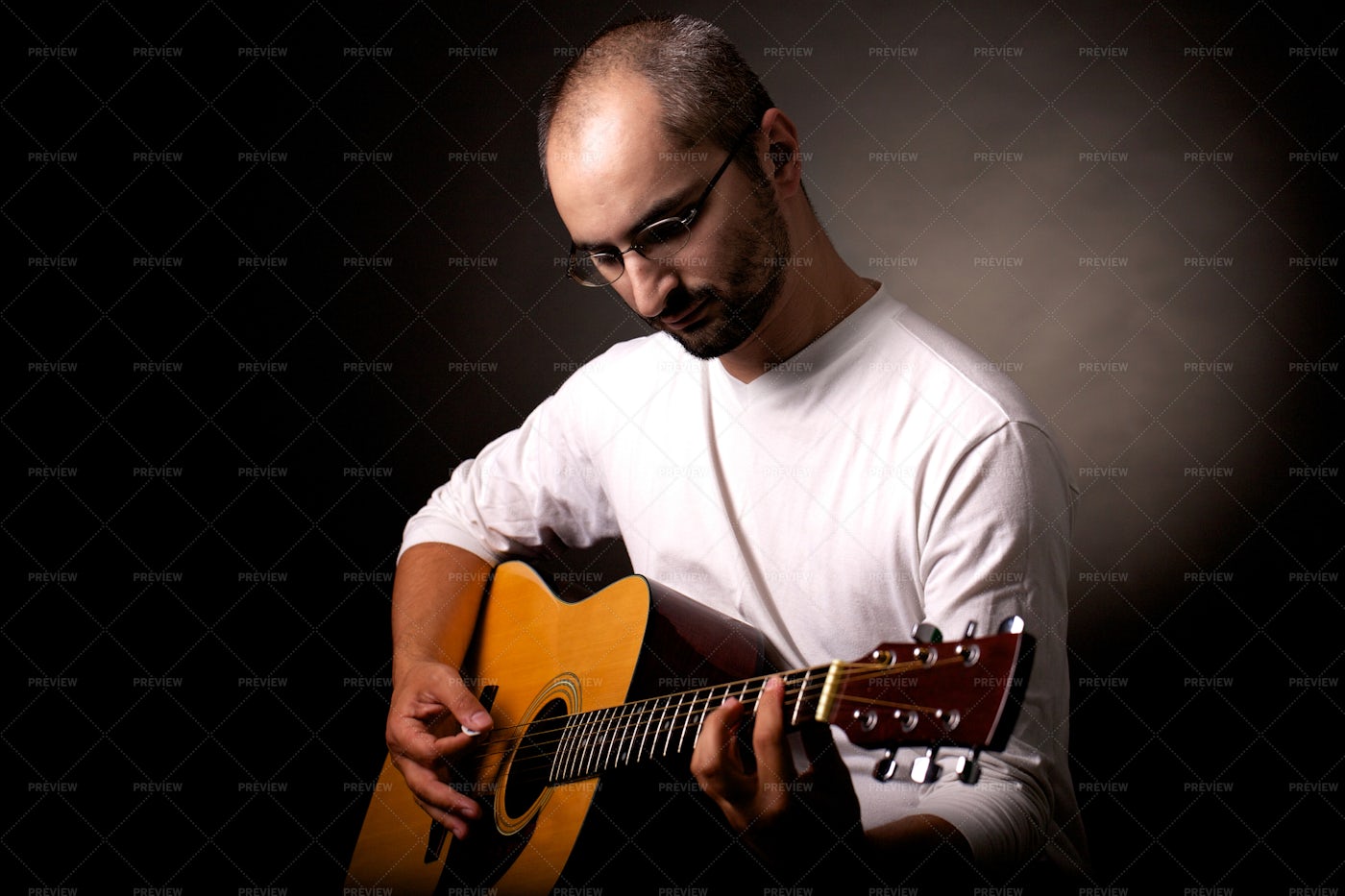 Playing Acoustic Guitar: Stock Photos