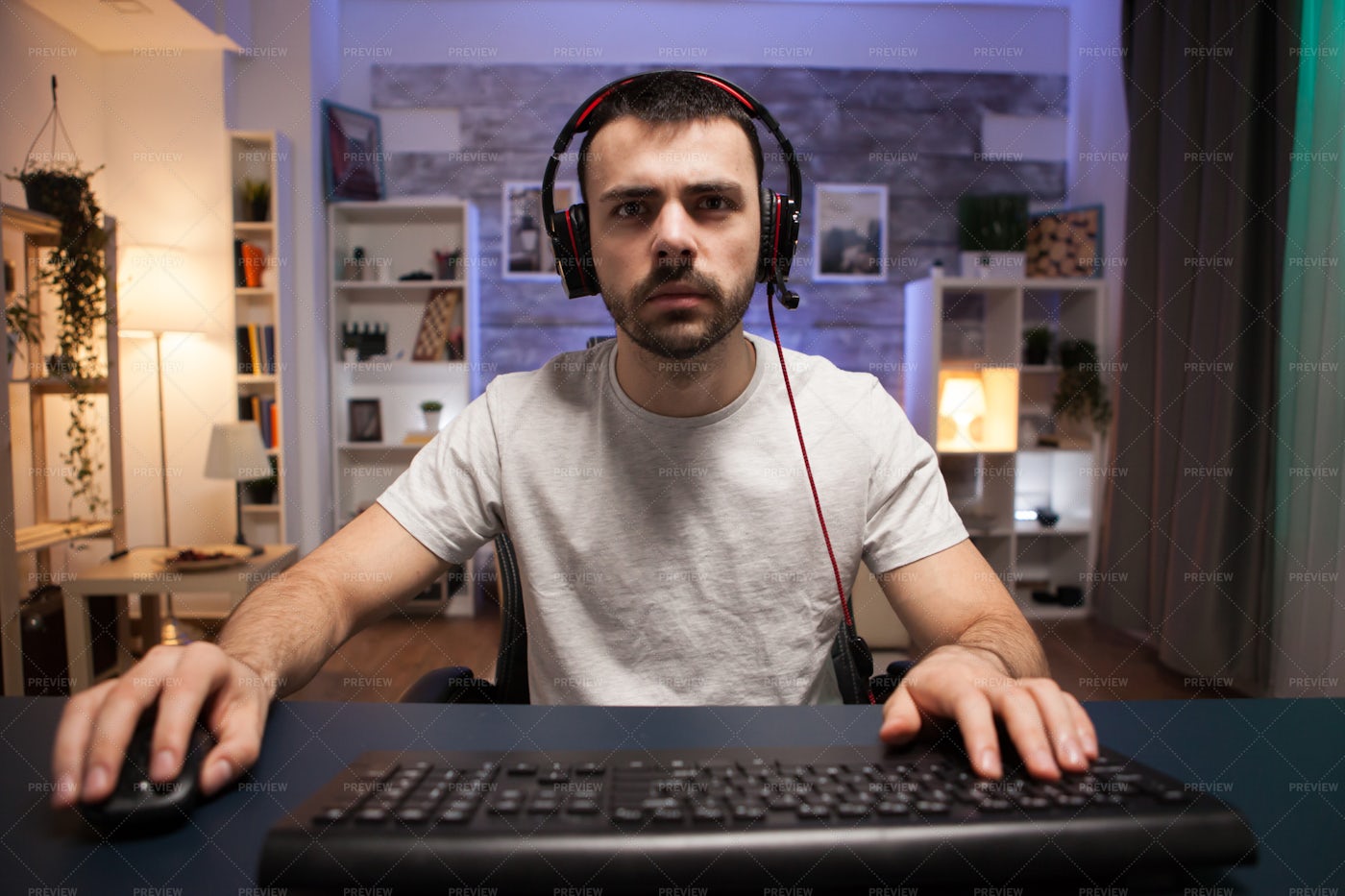 POV Of Competitive Gamer: Stock Photos