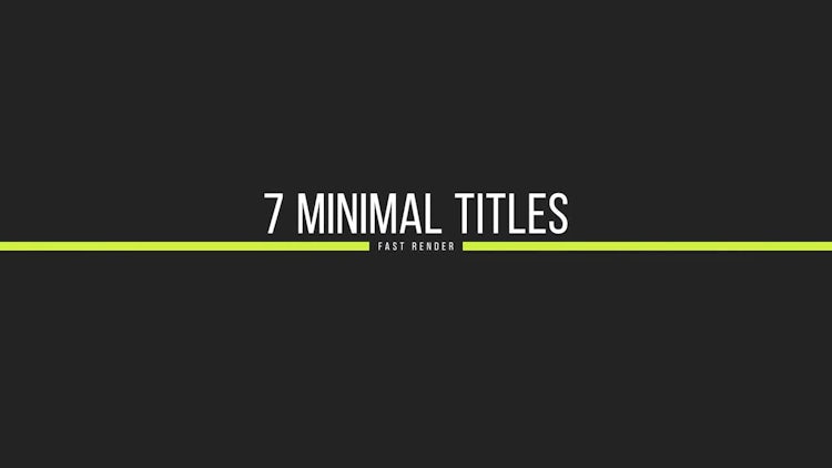 Simple Titles - Motion Graphics Templates | Motion Array