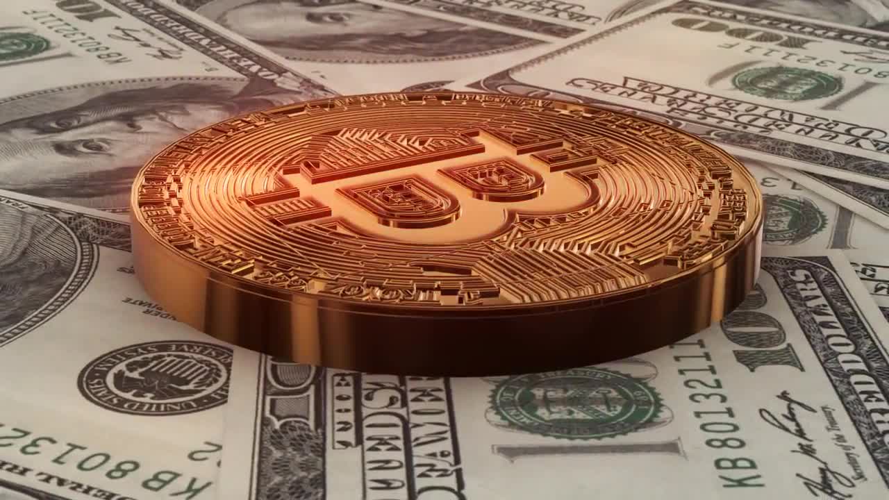 Dollar And Bitcoin - Stock Motion Graphics | Motion Array