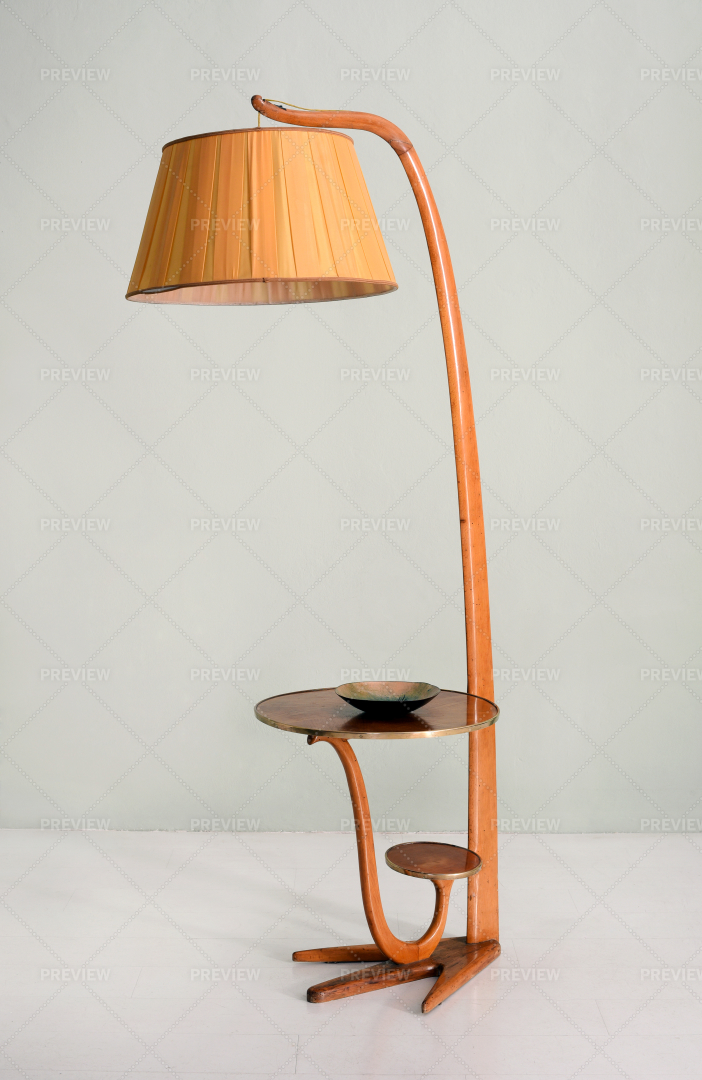 retro orange floor lamp