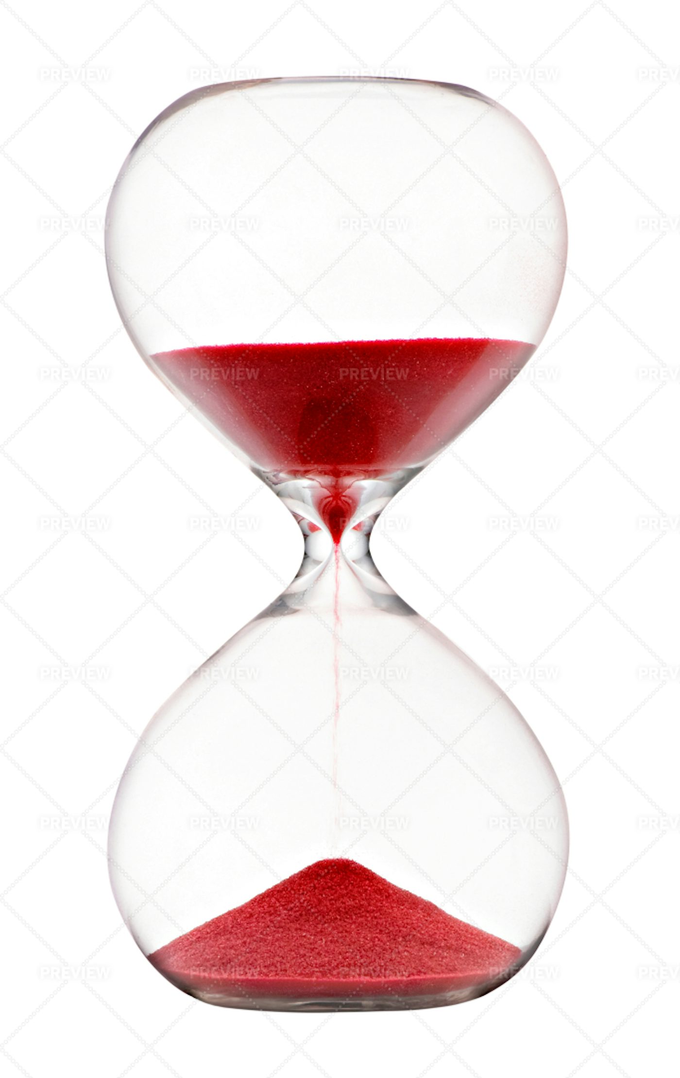 Red Sand In Hourglass - Stock Photos | Motion Array