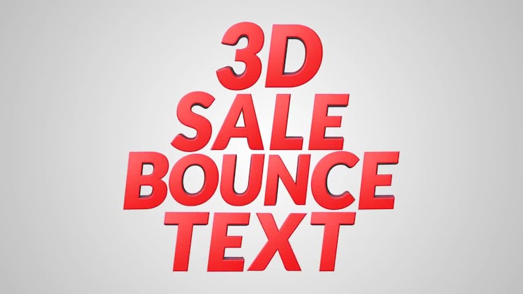 3D Sale Bounce Text: Motion Graphics