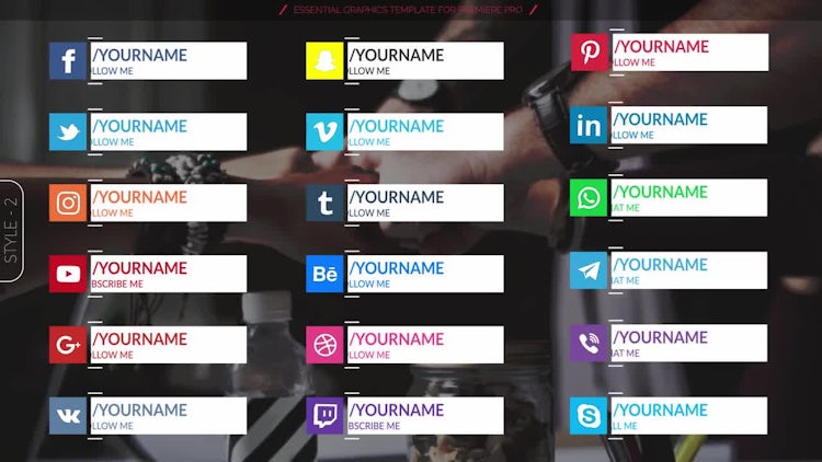 Social Media Titles V1: Motion Graphics Templates
