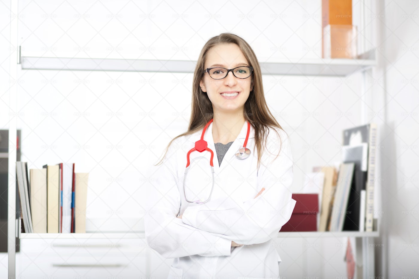 Doctor In Her Office: Stock Photos