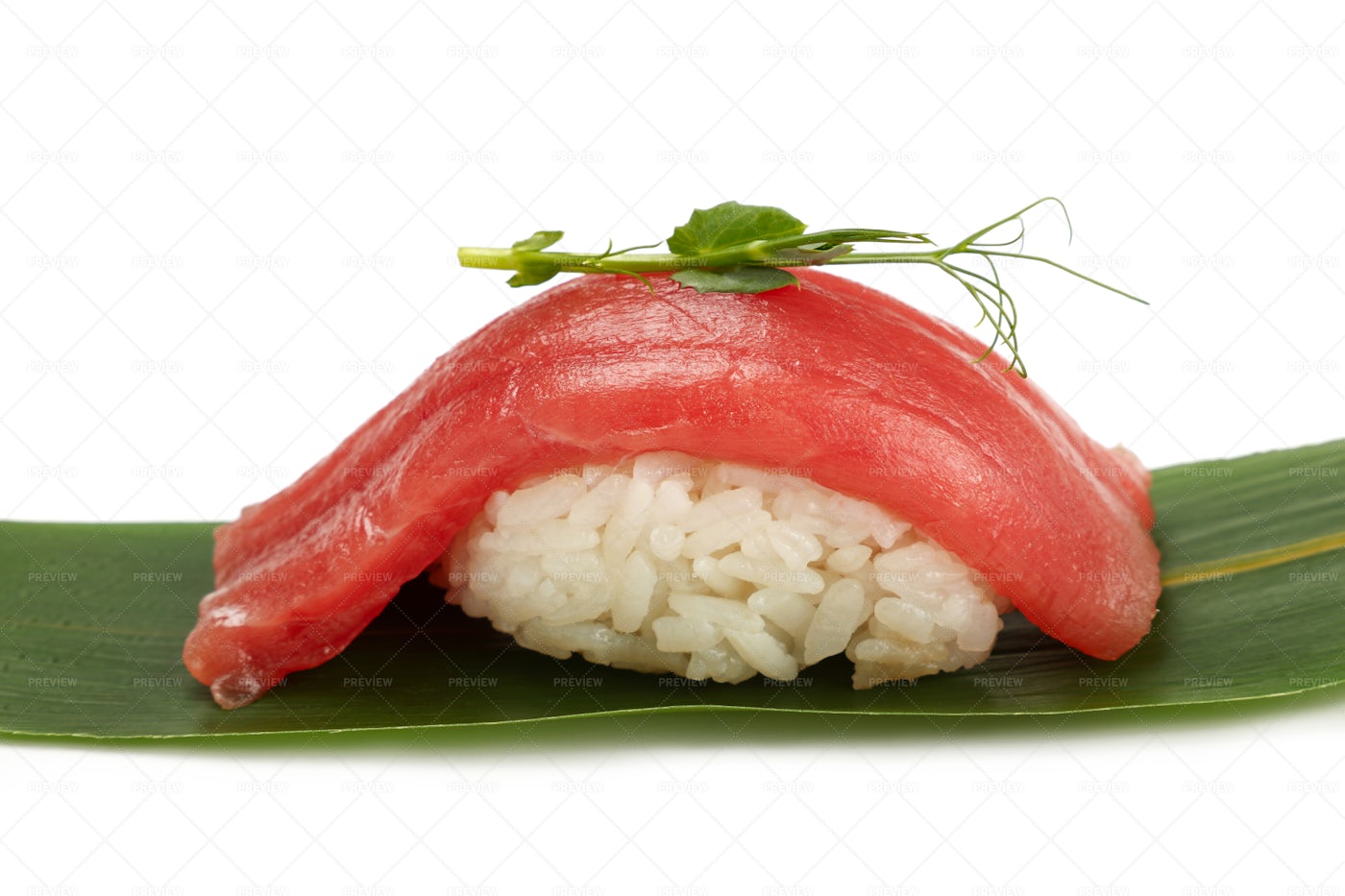 Sushi On Banana Leaf: Stock Photos