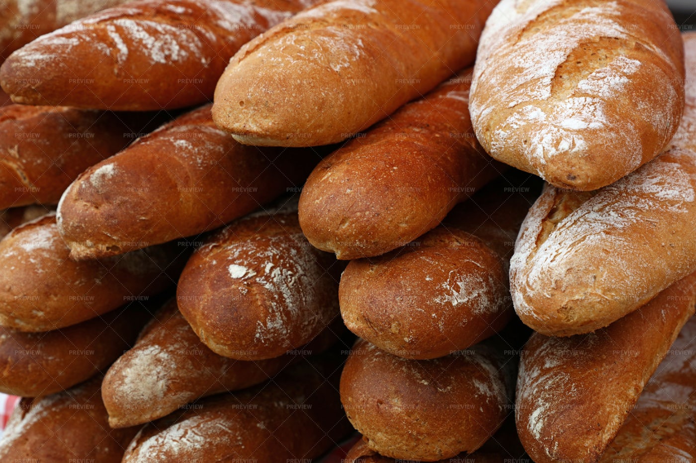 Fresh Baguette Breads: Stock Photos