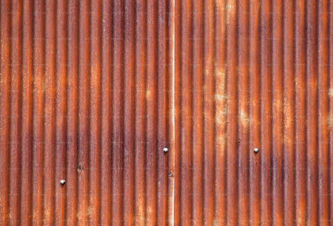 rusted corrugated metal texture