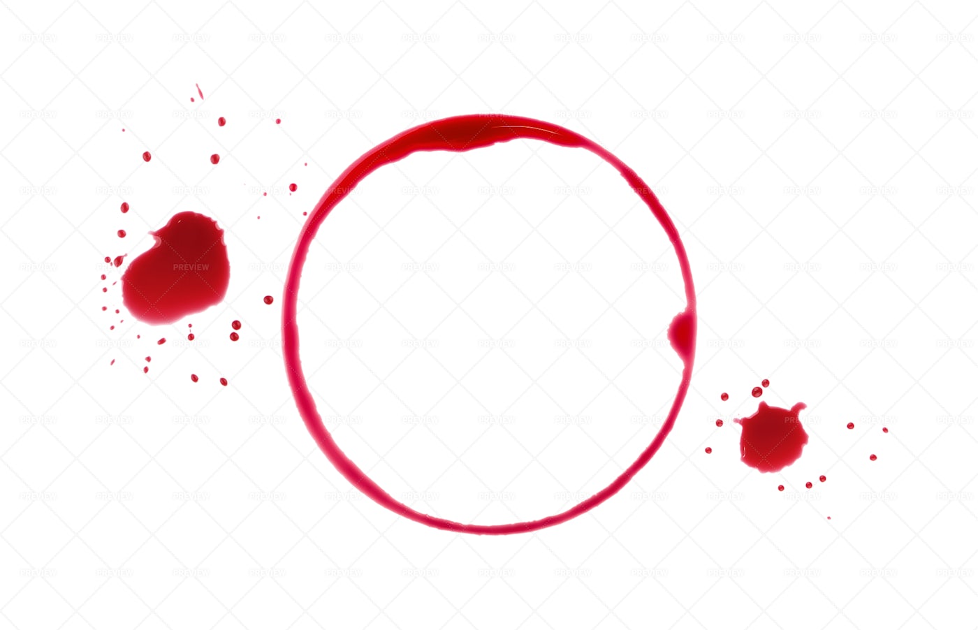 Red Wine Ring Stain: Stock Photos