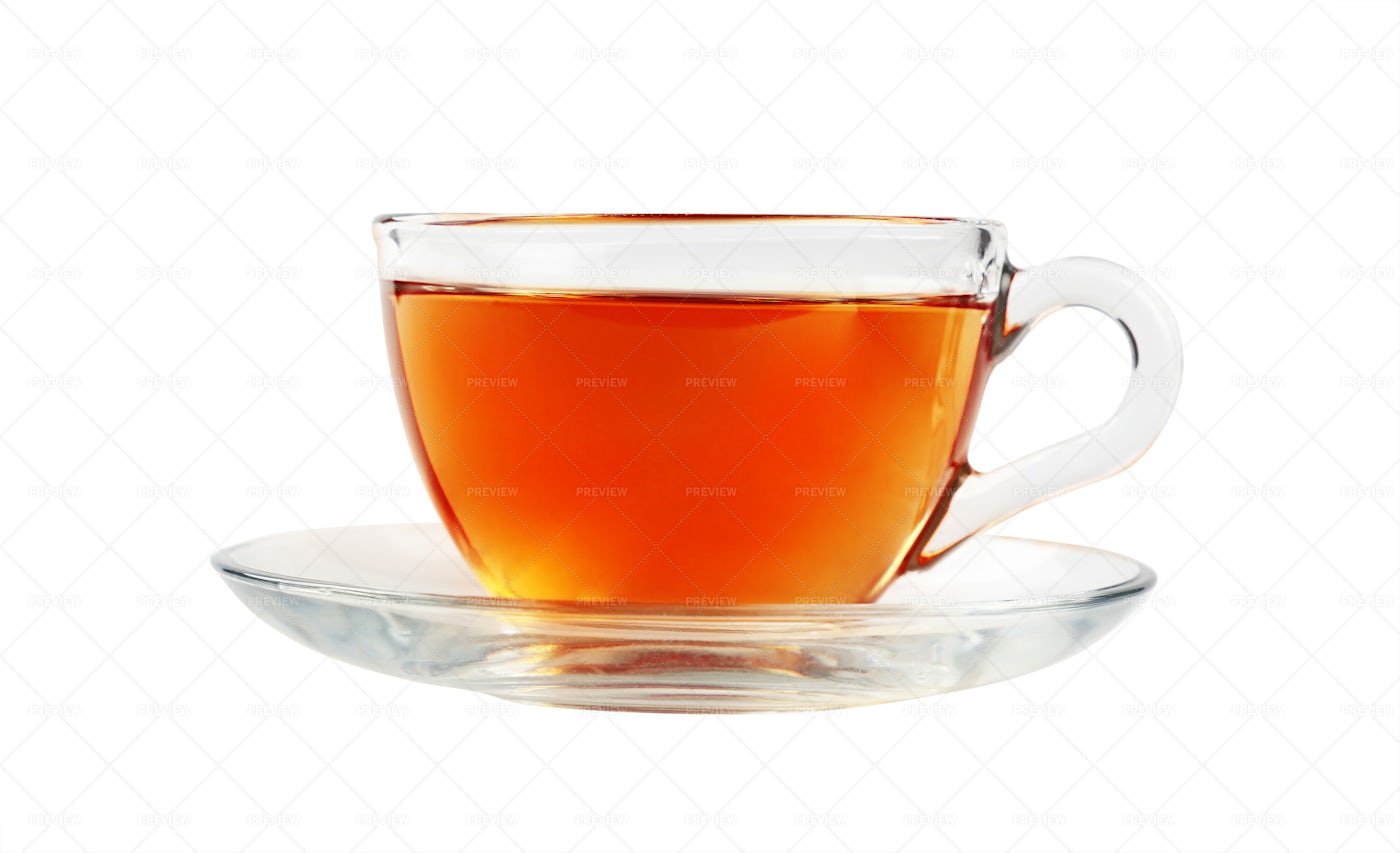 Glass Cup Of Black Tea: Stock Photos