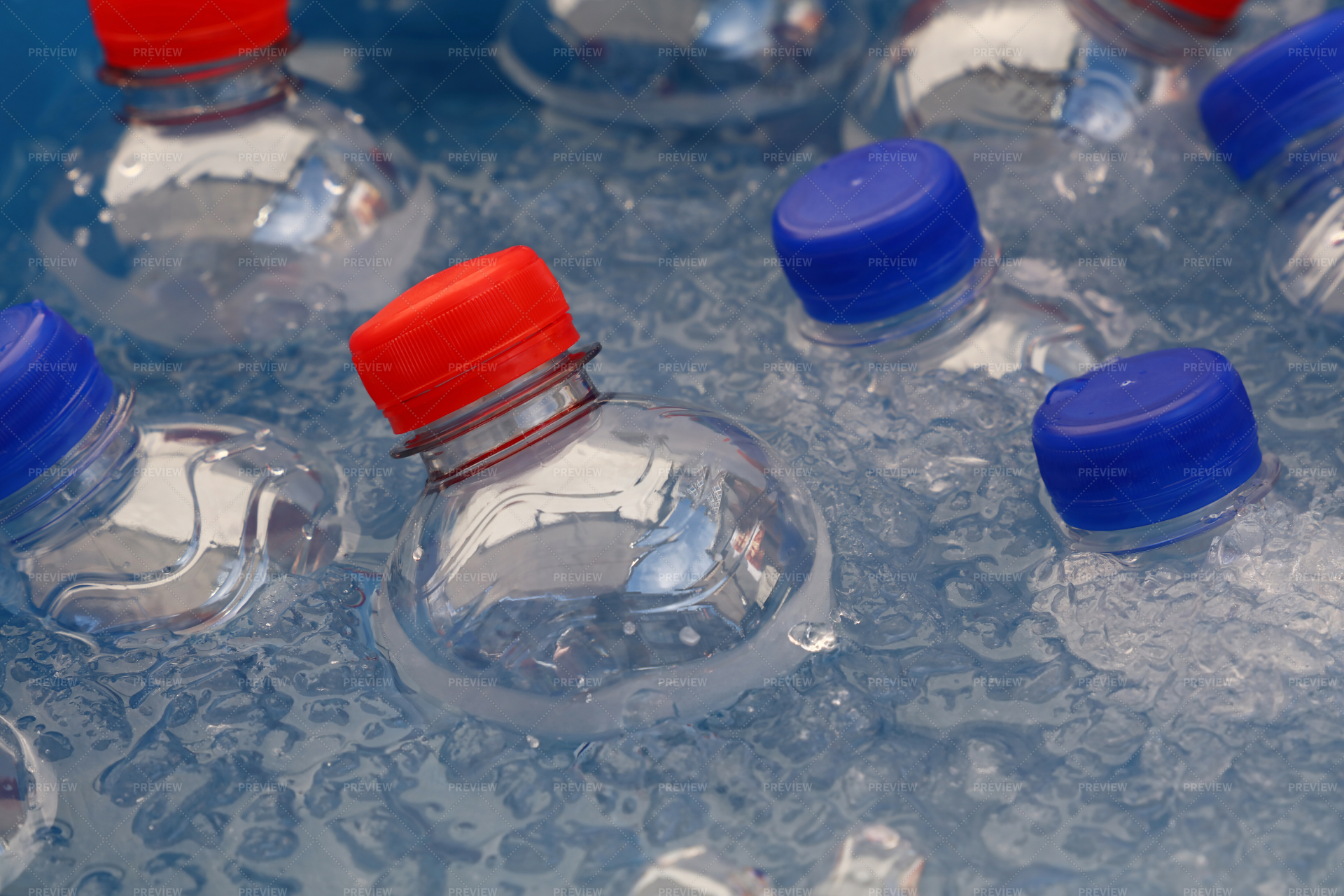 Water Bottles On Ice - Stock Photos | Motion Array