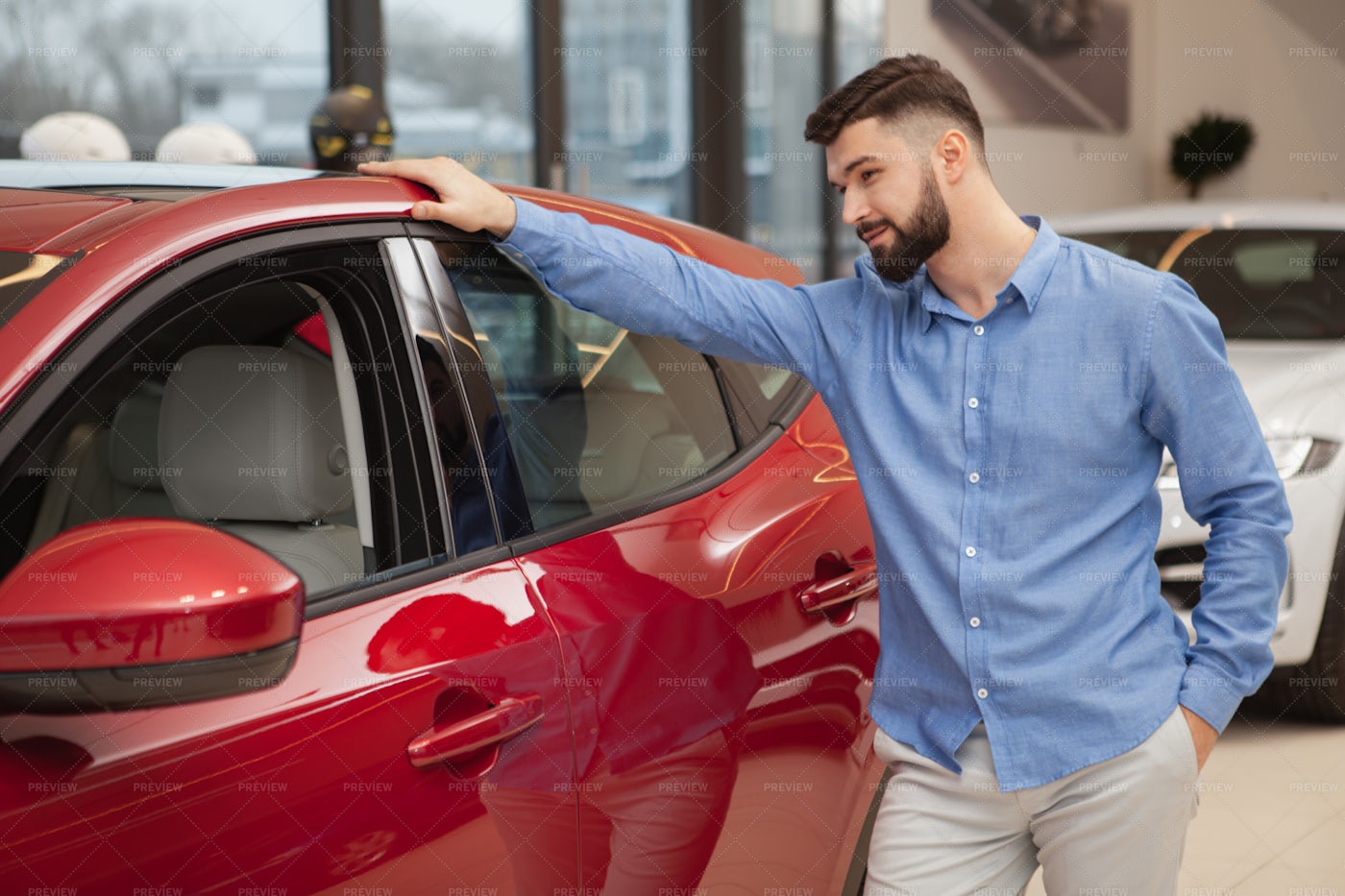 Guy Buying A New Car - Stock Photos | Motion Array