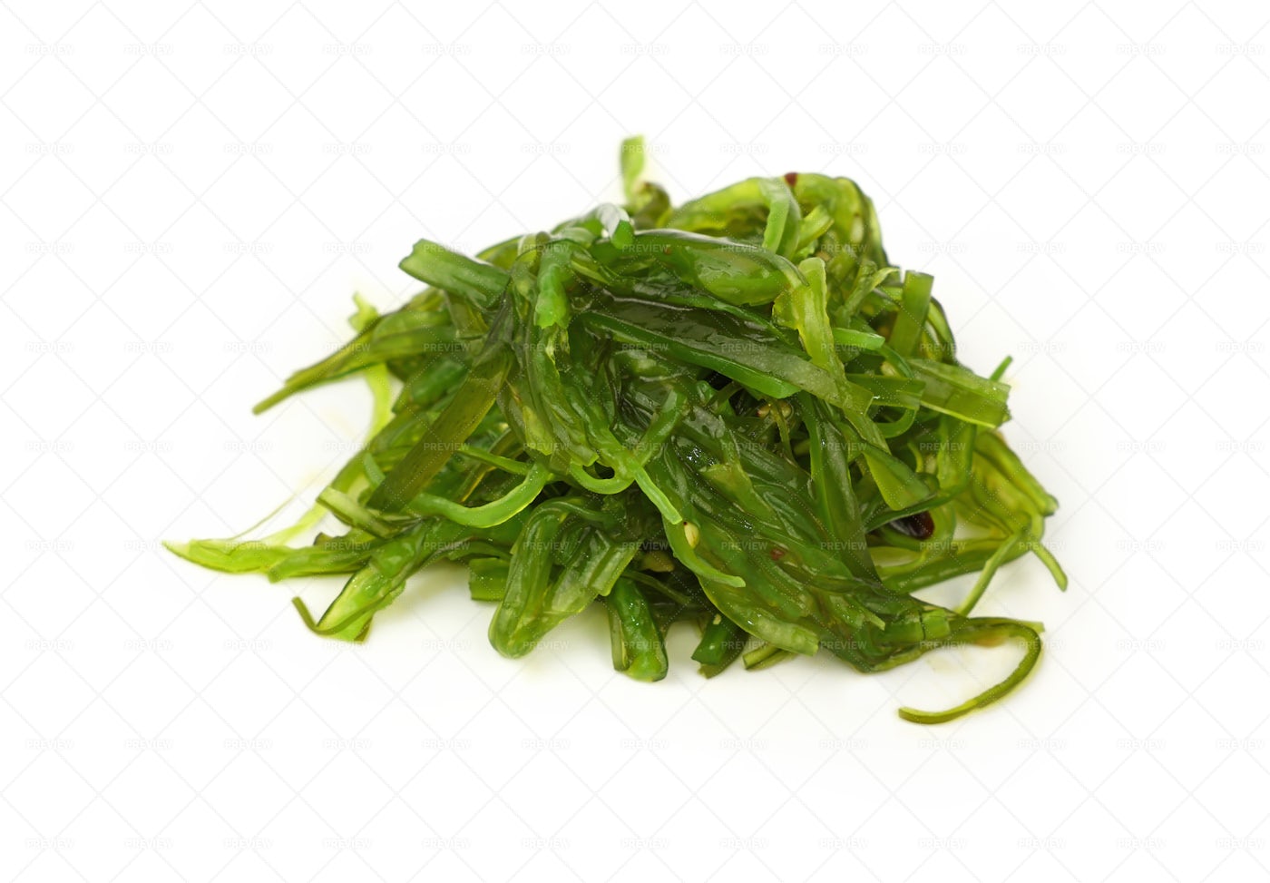 Green Wakame Seaweed: Stock Photos