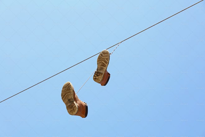 Boots Hanging - Stock Photos | Motion Array