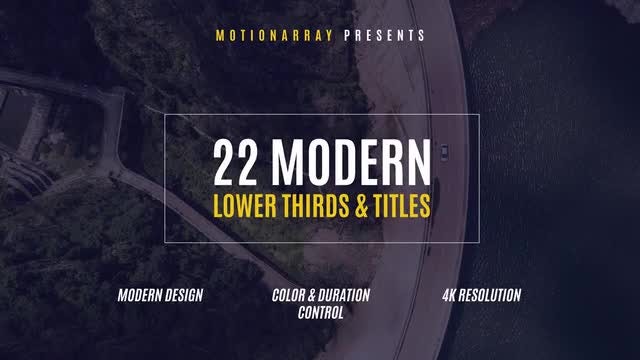 22 Modern Lower Thirds & Titles: After Effects Templates