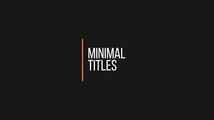 Simple Minimal Titles: Premiere Pro Templates