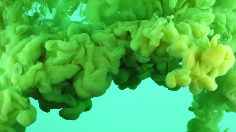 Green Ink Cloud Spread: Stock Video
