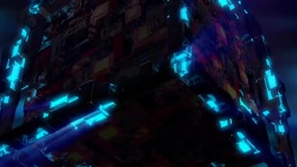 Techno Cube VJ Loop: Motion Graphics