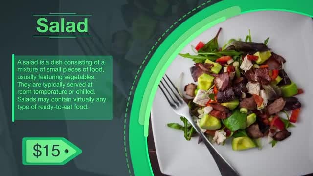 Food Menu Slideshow: After Effects Templates