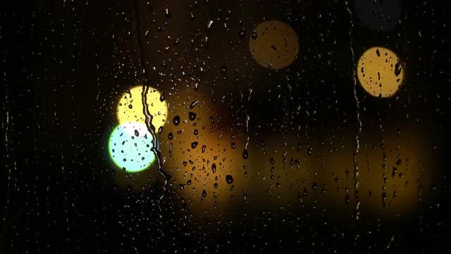 Raindrops on Window: Stock Video