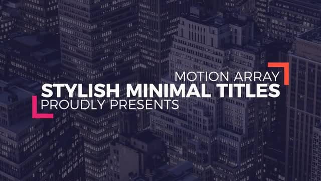 Stylish Minimal Titles: After Effects Templates