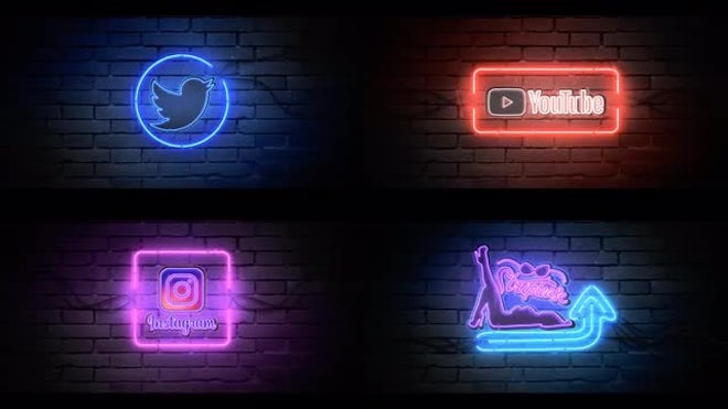 Rain Neon Logo After Effects Templates Motion Array
