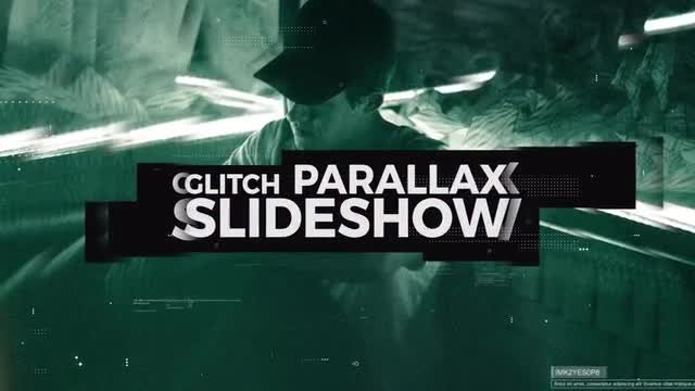Glitch Parallax Slideshow: Premiere Pro Templates