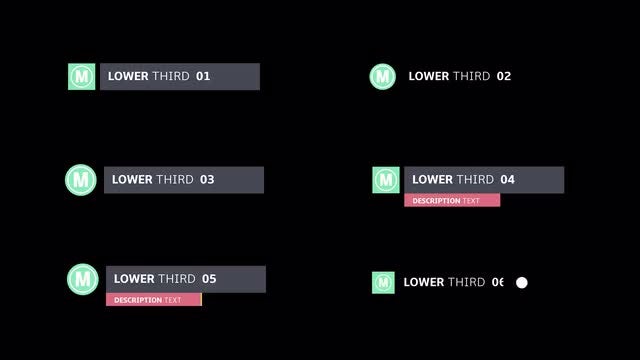Logo Lower Thirds Pack 01: Premiere Pro Templates